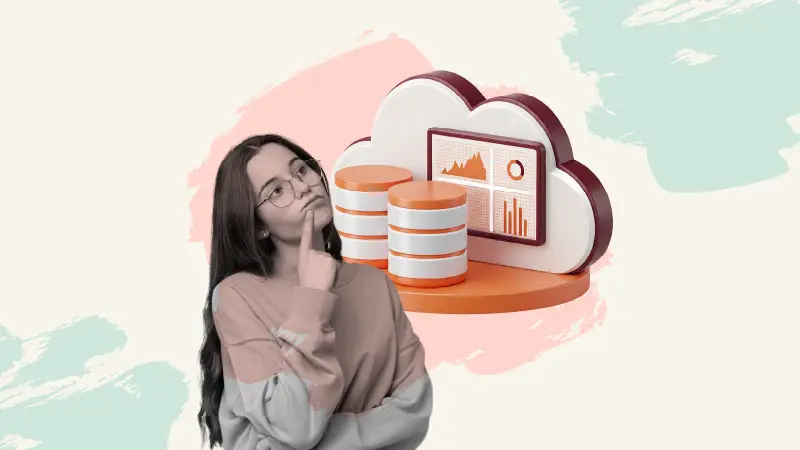 A curious woman sizes up a cloud dashboard and database stacks for clues about what to test next in churn management.